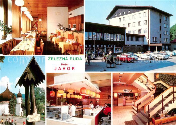 Zelezna Ruda Markt Eisenstein CZ Hotel Javor Gastrau Kirche Theke Treppenaufgang