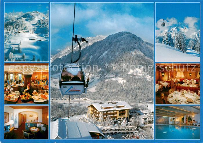 St Johann Pongau Hotel Berghof Rettenwanger Gastraeume Hallenbad Gondelbahn