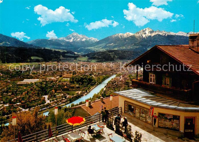 Innsbruck Tirol AT Blick von der Hungerburg auf Serles und Nockspitze