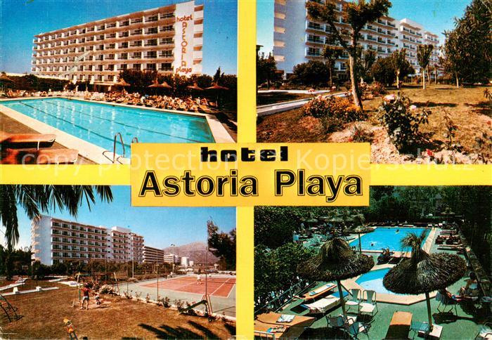 Puerto de Alcudia Mallorca ES Hotel Astoria Playa Schwimmbad Tennisplatz Park