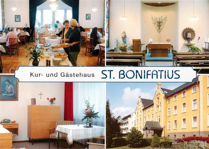 Bad Salzschlirf Kur und Gaestehaus St Bonifatius Speisesaal Hauskapelle Zimmer
