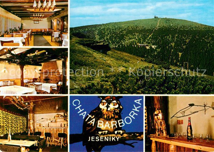 Jeseniky Freiwaldau CZ Chata Barborka Bergbaude Landschaftspanorama