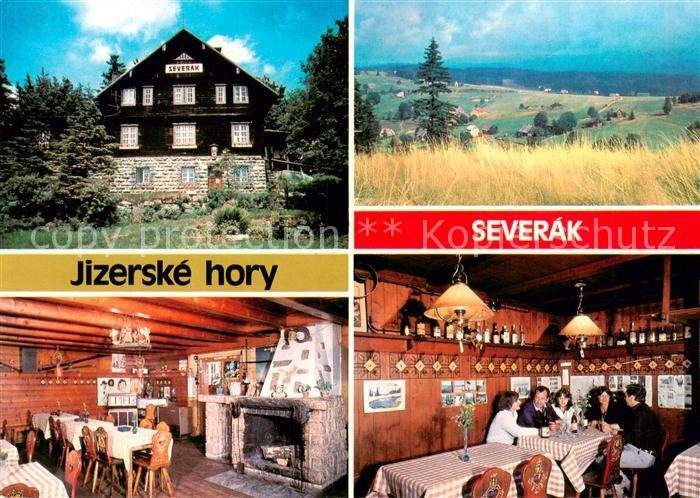 Hrabetice Turisticka chata Severak Bergbaude Landschaftspanorama