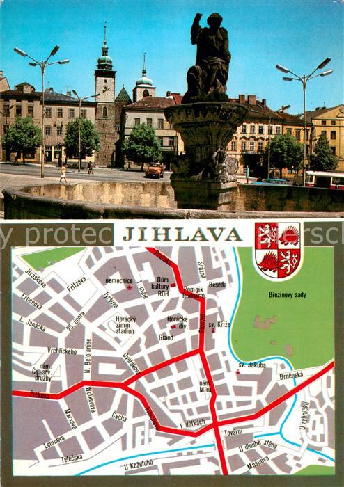 Jihlava Iglau CZ Namesti Miru Platz Innenstadt Stadtplan