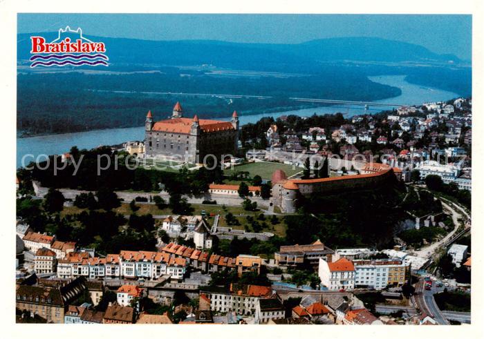 Bratislava Pressburg Pozsony Stadtpanorama mit Burg