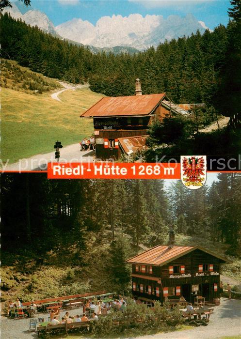Ellmau Elmau Tirol AT Alpengasthof Riedl Berghuette Kaisergebirge