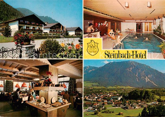 Ruhpolding Bayern Steinbach-Hotel Restaurant Hallenbad Panorama Bayerische Alpen