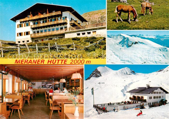 Meran Merano IT Meraner Huette Alpenverein Suedtirol Haflinger Pferde Skigebiet