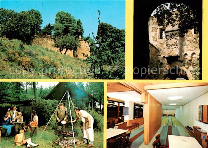 Hochstetten-Dhaun Schloss Dhaun Restaurant Kegelbahn Grillplatz