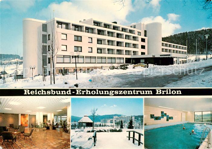 Brilon Hochsauerlandkreis NRW Reichsbund Erholungszentrum Foyer Winterpanorama H
