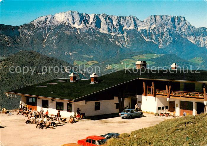BERCHTESGADEN Bayern Berggaststaette Oberahornkaser mit Untersberg