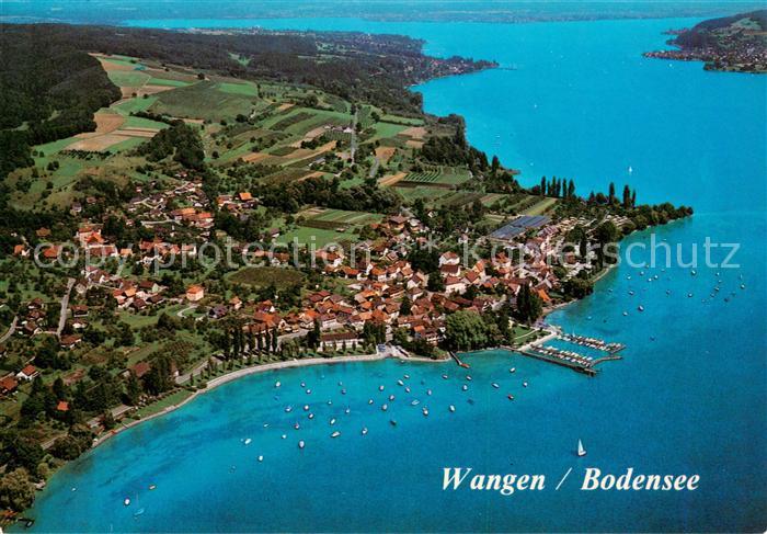 Wangen Bodensee Fliegeraufnahme mit Untersee