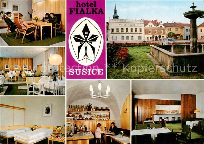 Susice Schuettenhofen CZ Hotel Fialka Gastraeume Zimmer Brunnen