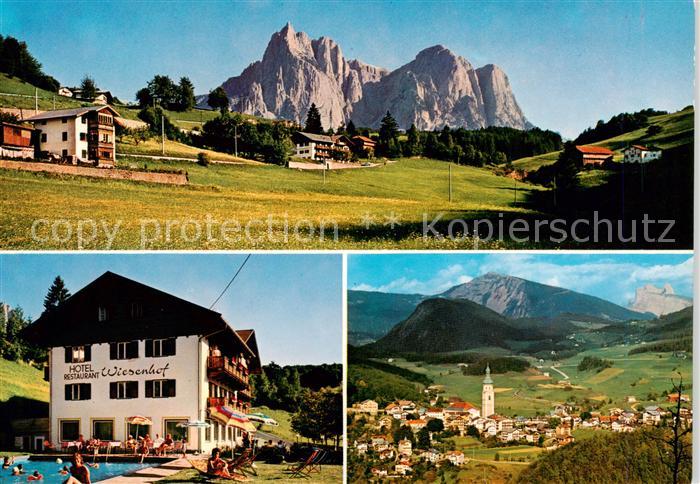 Kastelruth Suedtirol Panorama Hotel Pension Wiesenhof Ortsansicht