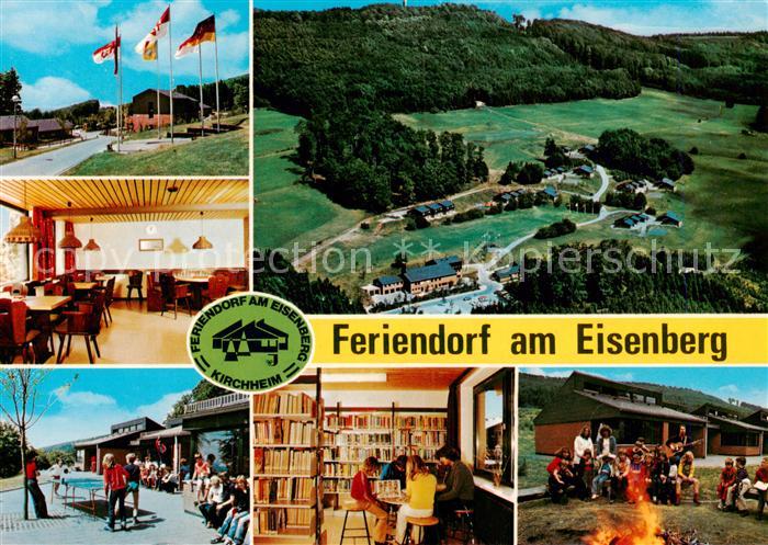 Kirchheim Hessen Feriendorf Am Eisenberg Fliegeraufnahme Gaststube Buecherei Lag