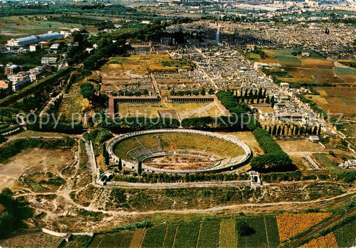 Pompei IT Scavi Anfiteatro e scavi dall'aereo