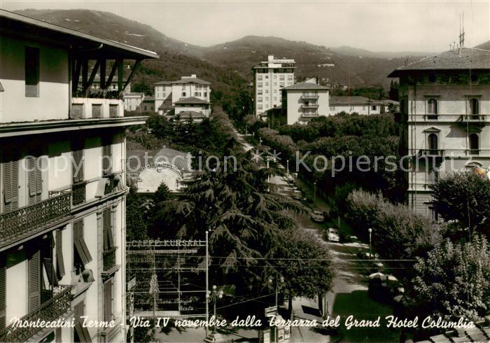 Montecatini Terme Toscana IT Via IV novembre dalla Terrazza del Grand Hotel Colu