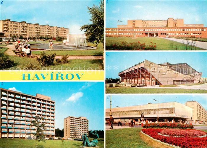 Havirov CZ Park Hotel Merkur Nemocnice Zimmi stadion Obchodni dum Budoucnost