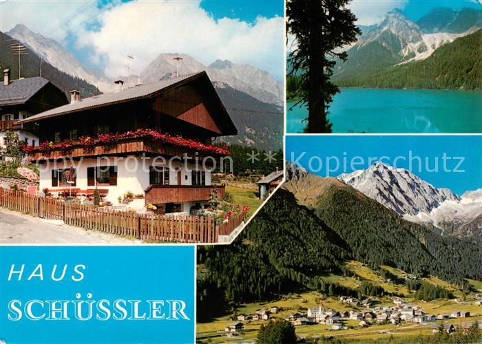 Antholz Mittertal Haus Schuessler Seepartie Panorama