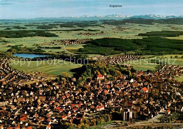 Leutkirch Fliegeraufnahme mit Zugspitzblick