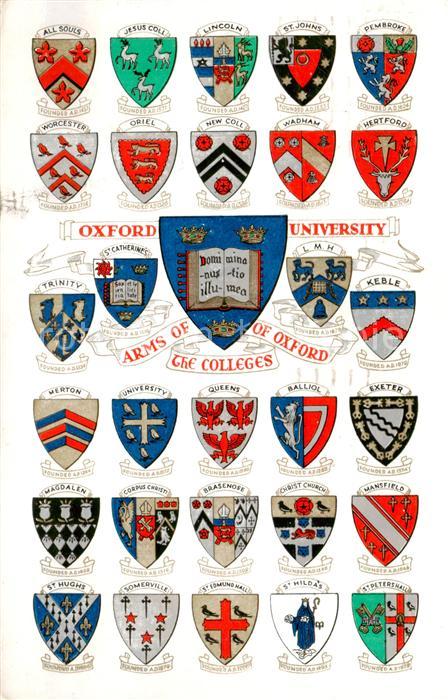 Oxford  Oxfordshire UK Oxford University Arms of Oxford The Colleges