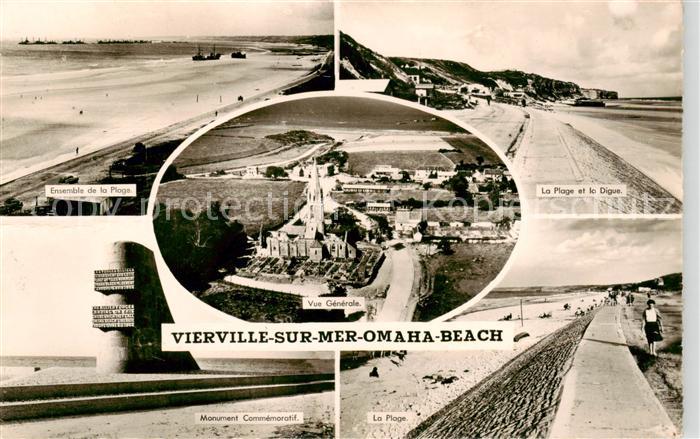 Vierville-sur-Mer Saint-Laurent 14 Calvados Ensemble de la Plage La Plage et la
