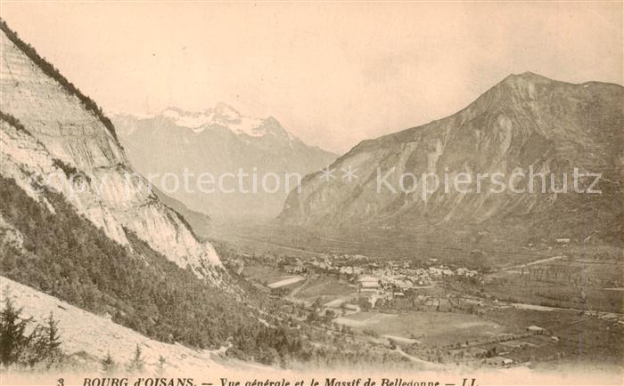 Bourg-d Oisans 38 Isere Vue generale et le Massif de Belladonne
