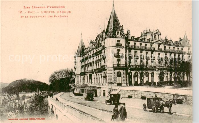 Pau 64 Hotel Gassion et le Boulevard des Pyrenees