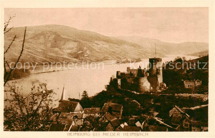 Niederheimbach Bingen Burg Heimburg Rheinpartie