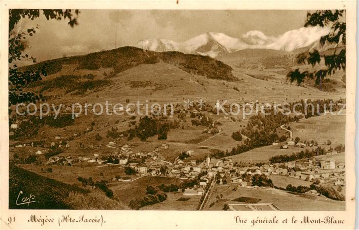 Megeve 74 Haute-Savoie Vue generale et le Mont Blanc