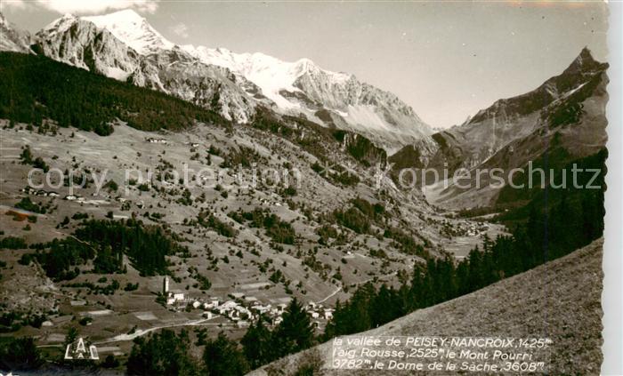 Peisey-Nancroix 73 Savoie L’aig Rousse le Mont Pourri le Dome de la Sache