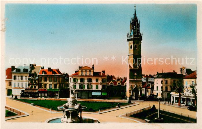 Evreux 27 Eure La place  de l’Hotel de Ville et le Beffroi
