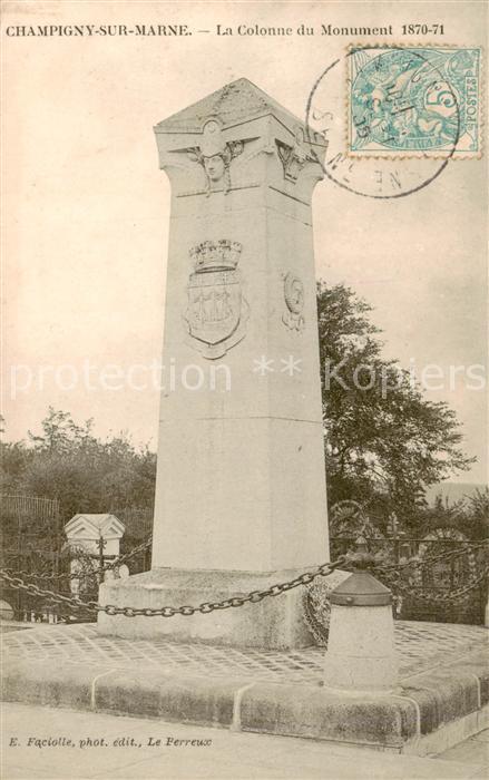 Champigny-sur-Marne 94 La Colonne du Monument 1870 71