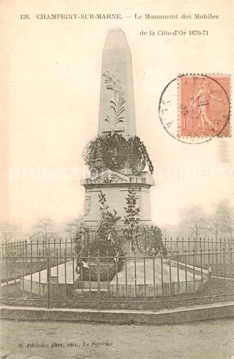 Champigny-sur-Marne 94 Le Monument des Mobiles de la Cote d’Or 1870 71