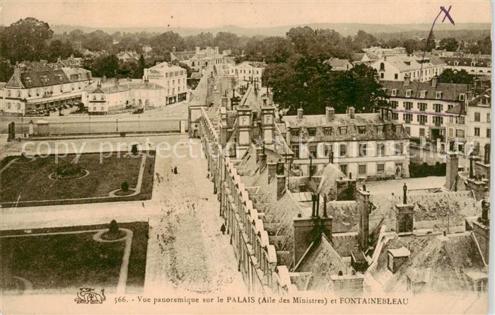 Fontainebleau 77 Seine et Marne Vue panoramique sur le Palais Aile des Ministres