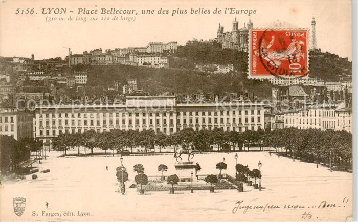 Lyon 69 Rhone Place Bellecour une des plus belles de l'Europe