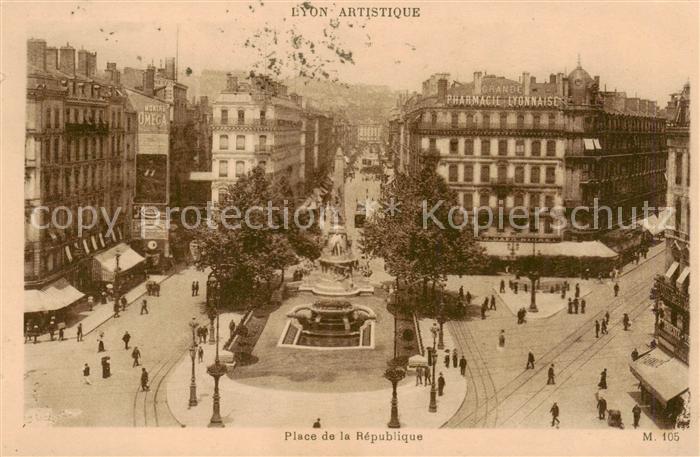 Lyon 69 Rhone Place de la République Fontaine Monument