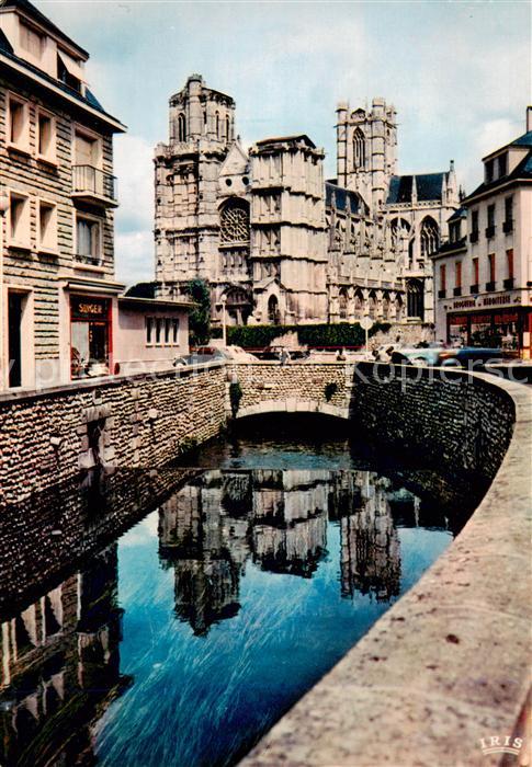 Evreux 27 Eure La Cathedrale vue de la Promenade de l Iton