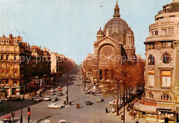 Paris 75 Place et l Eglise Saint Augustin