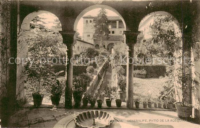 Granada Andalucia ES Generalife Patio de la Acequia