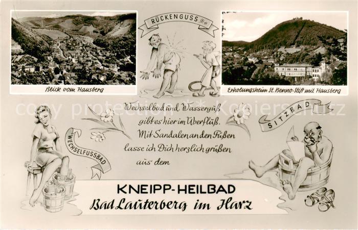 Bad Lauterberg Blick vom Hausberg Erholungsheim St Benno Stift mit Hausberg