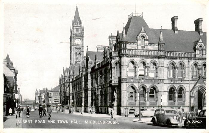 Middlesbrough UK Albert Road and Town Hall