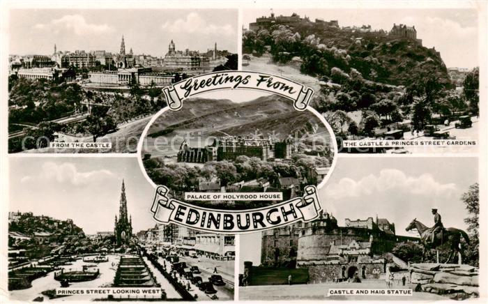 Edinburgh  Scotland UK From the Castle Palace of Holyrood House Princess Street