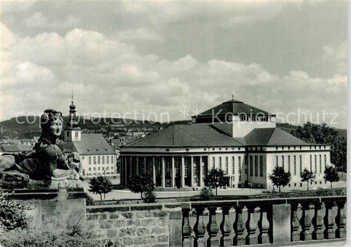 SAARBRueCKEN Saarland Stadttheater Blick vom Schlossgarten