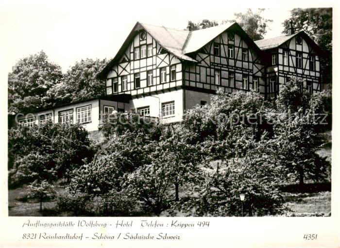 Reinhardtsdorf-Schoena Ausflugsgaststaette Wolfsberg Hotel