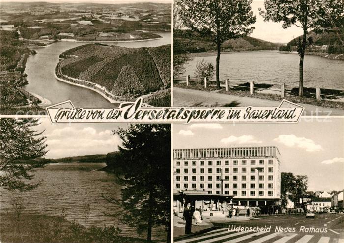 Versetalsperre Fliegeraufnahme Teilansichten Luedenscheids Neues Rathaus