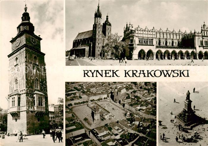 Krakow Krakau Rynek Krakowski Fliegeraufnahme Denkmal