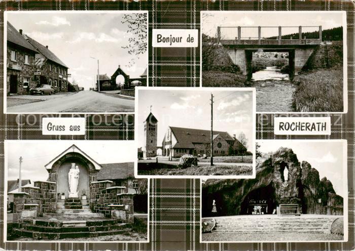 Rocherath Belgie Strassenpartie Bruecke Marien Gedenkstaette und Grotte
