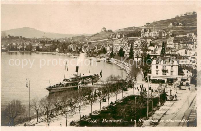 Schiffe Binnenschifffahrt Montreux La rouvenaz et debarcadere