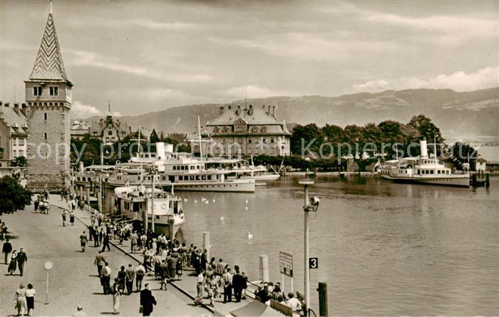 Schiffe Binnenschifffahrt Bodensee Lindau Hafenpromenade